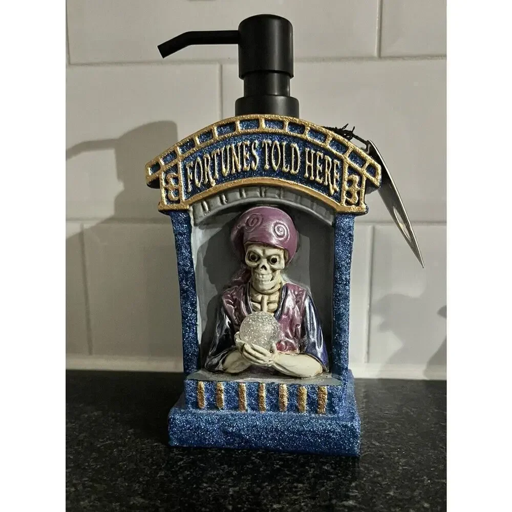 Mrs. Peter's Haunted Parlor Skeleton Fortune Teller Light & Sound Soap Dispenser